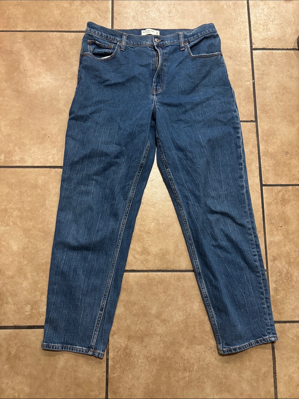 A+F Dark Wash Mom High Rise Denim Jeans